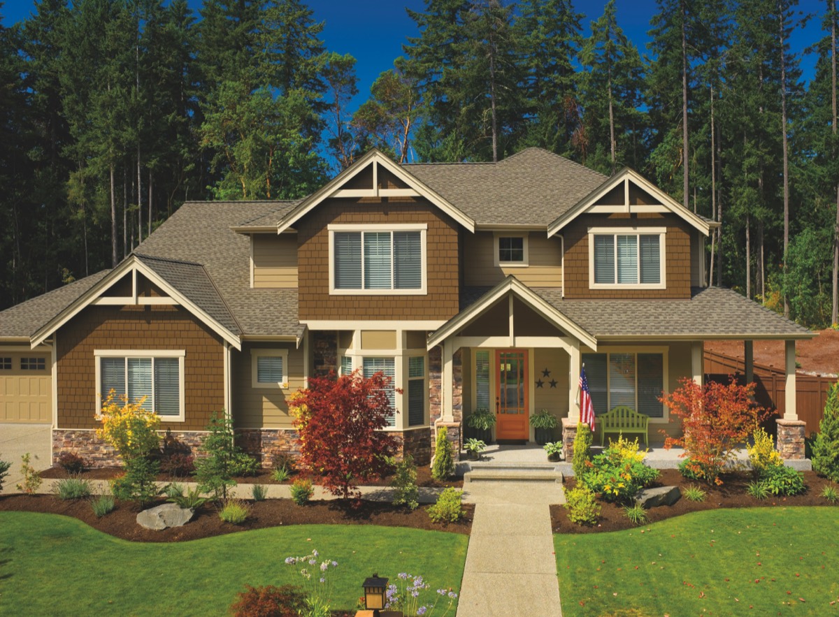 House with an architectural shingle roof
